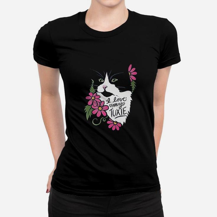 I Love My Tuxie Cat Women T-shirt