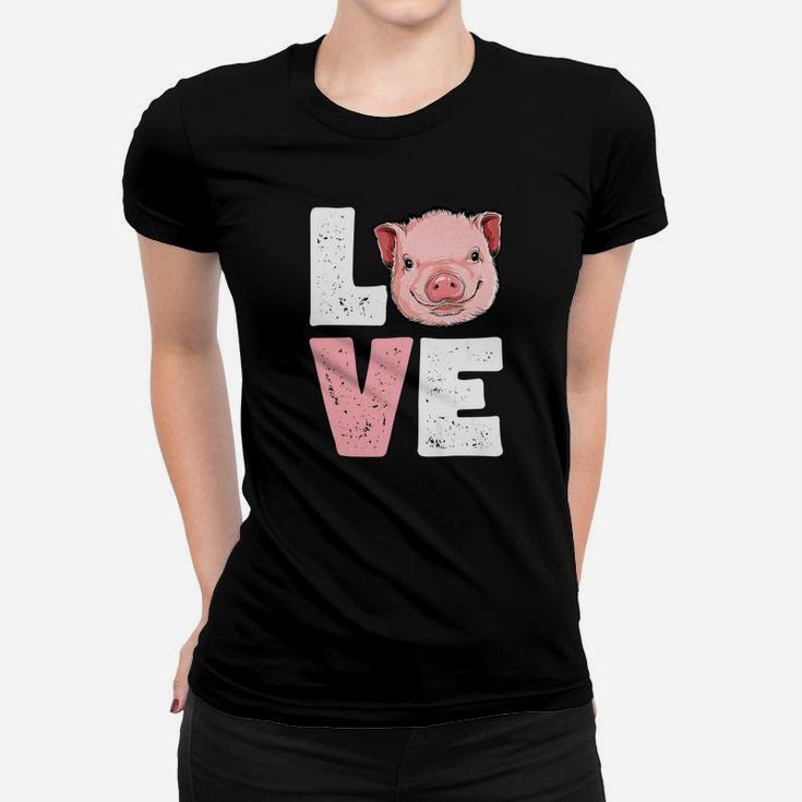 I Love Pigs Pig Lovers Farming Farmer Girls Gifts Women T-shirt