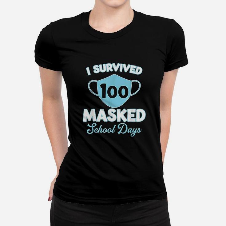 I Survived 100 School Days Virtual Teaching Women T-shirt