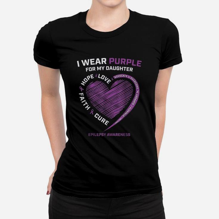 I Wear Purple For My Daughter Women T-shirt