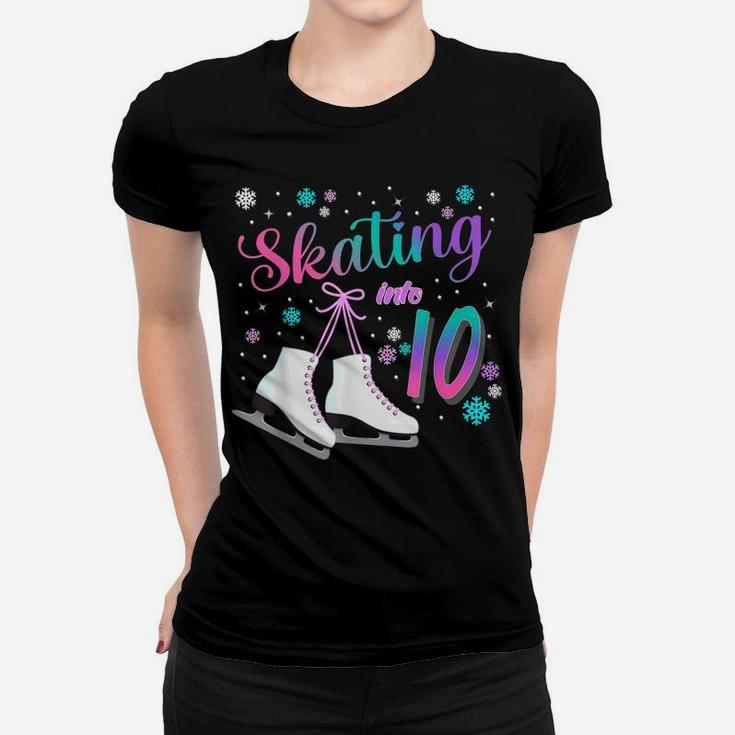 Ice Skating Rolling Birthday Party Girl Family Matching Women T-shirt