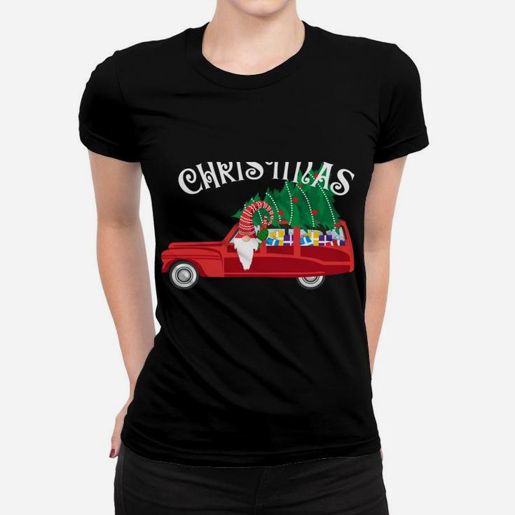 I'll Be Gnome For Christmas Shirt Cute Gnome Pun Holiday Tee Women T-shirt