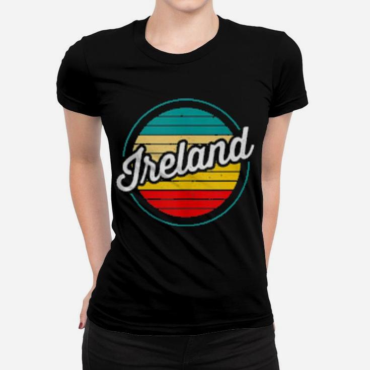 Ireland Retro Sunset Vintage Distressed Design Women T-shirt