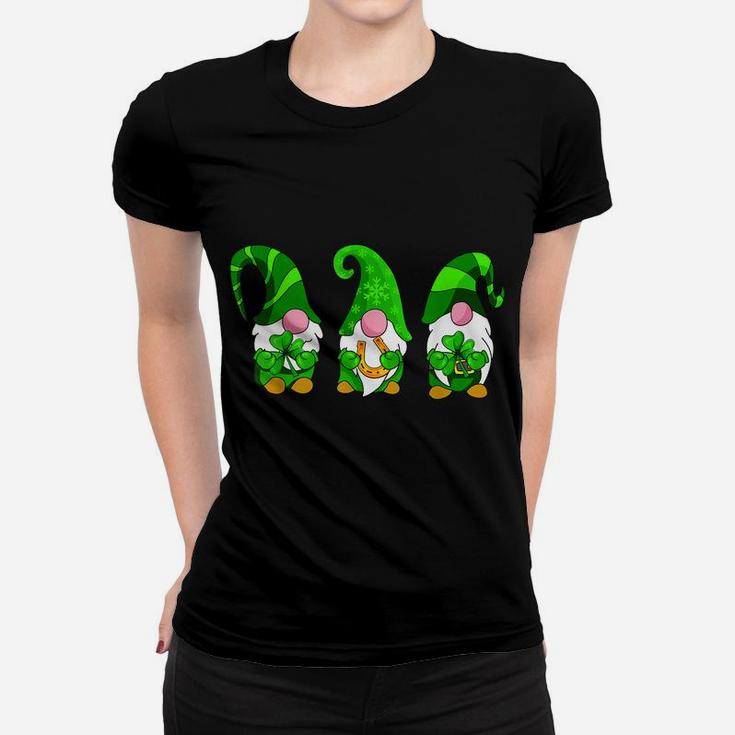 Irish Gnomies St Patrick's Day Gnome Lucky Shamrock Women T-shirt