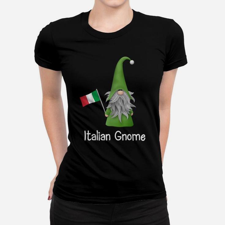 Italian Gnome Holding The Flag Of Italy Women T-shirt