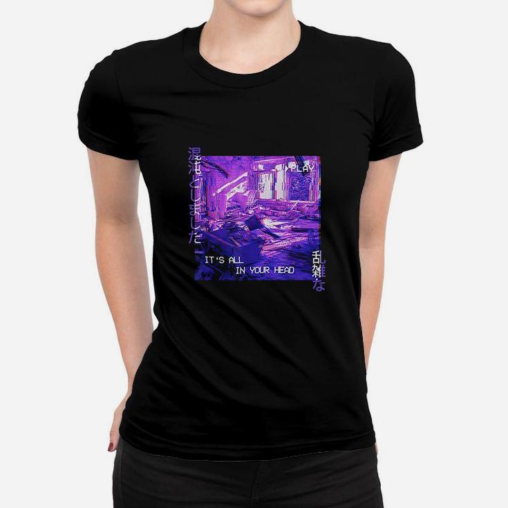 Its All In Your Head Sad 90S Glitch Aesthetic Women T-shirt