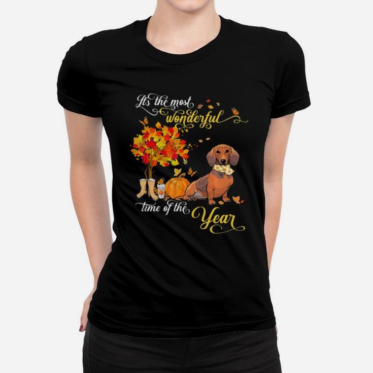 It's The Most Wonderful Time Of The Year  Dachshund Dog Women T-shirt