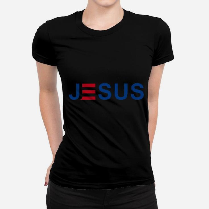 Jesus Patriotic Christian Faith In God Red White And Blue Women T-shirt