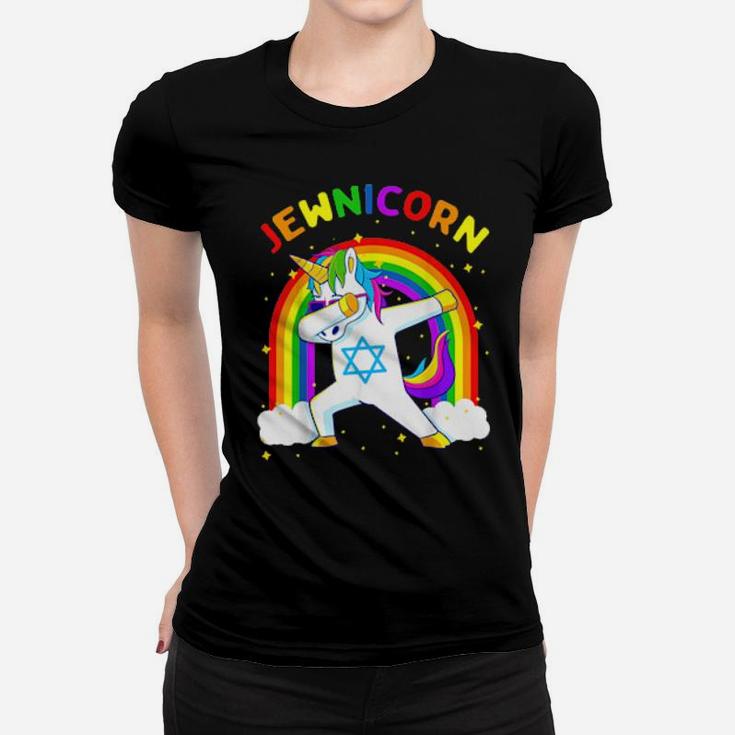 Jewnicorn Hanukkah Dabbing Unicorn Chanukah Women T-shirt