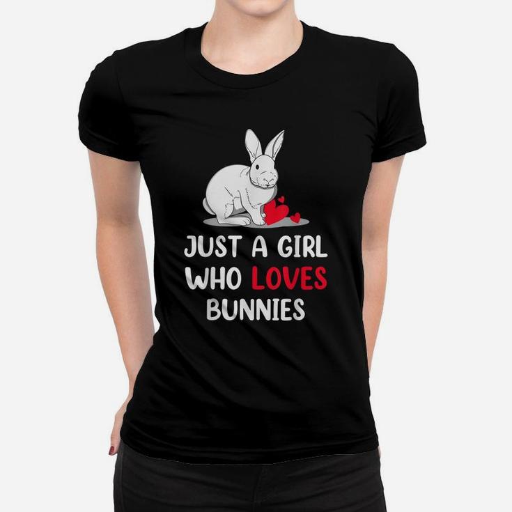 Just A Girl Who Love Bunnies Cute Easter Day Girls Women T-shirt