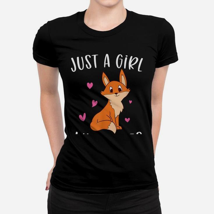 Just A Girl Who Loves Foxes Funny Fox Gifts For Girls Sweatshirt Women T-shirt