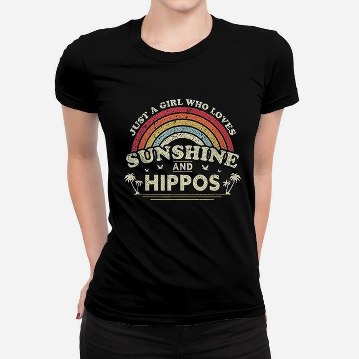 Just A Girl Who Loves Sunshine And Hippos Women T-shirt