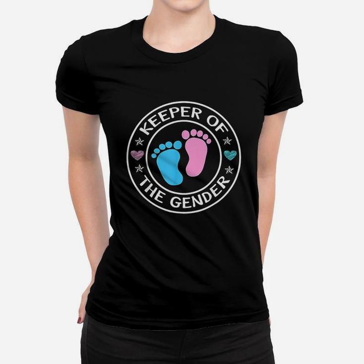 Keeper Of Gender Reveal Party Idea Baby Announcement Women T-shirt