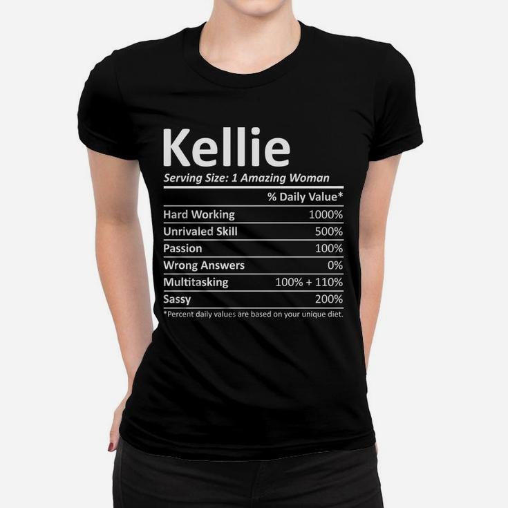 Kellie Nutrition Personalized Name Funny Christmas Gift Idea Women T-shirt