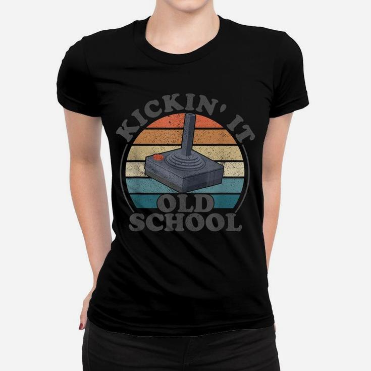 Kickin It Old School Retro 80S Video Game Gaming Gamer Gift Women T-shirt
