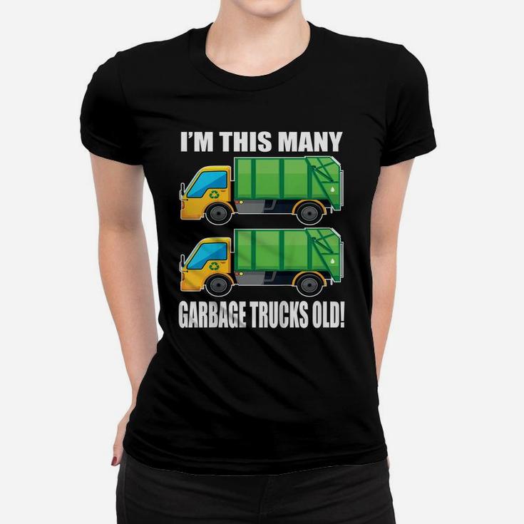 Kids 2 Year Old Garbage Truck 2Nd Birthday Shirt For Toddler Boy Women T-shirt