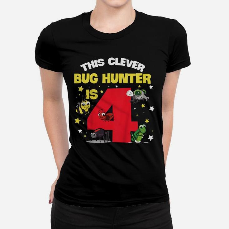 Kids Insect Expert Design For Your 4 Year Old Bug Hunter Daughter Women T-shirt