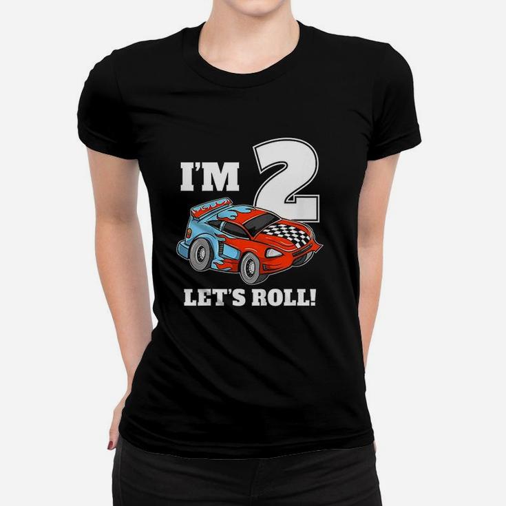 Kids Race Car 2Nd Birthday 2 Boy Toddler Racing Car Driver Women T-shirt