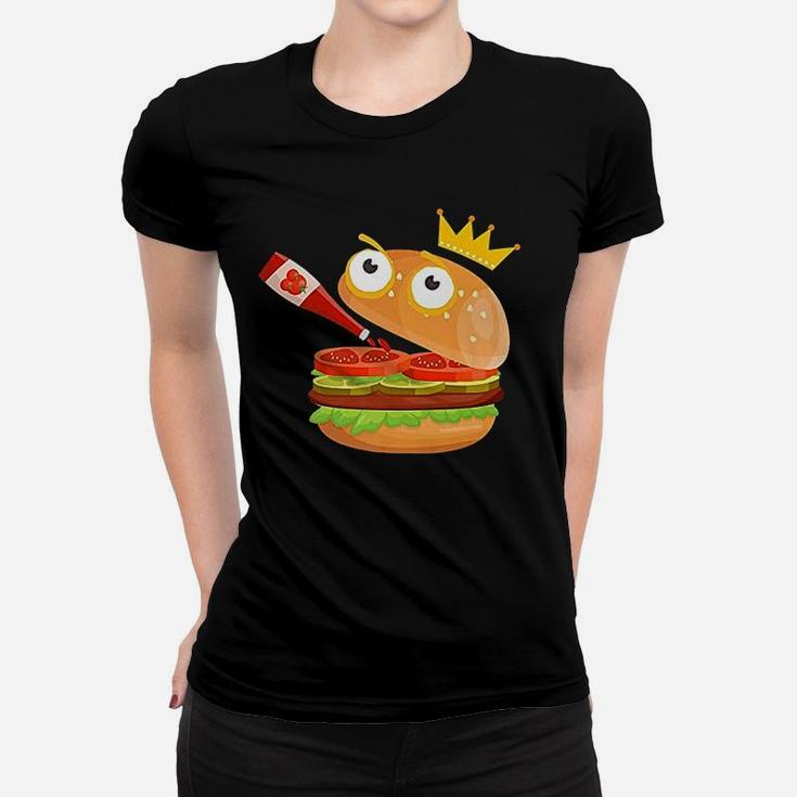 King Hamburger Drinking Tomato Sauce Women T-shirt