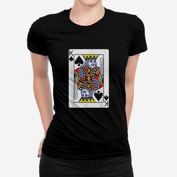 King Of Spades Playing Card Women T-shirt