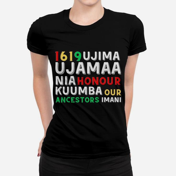 Kwanzaa Shirt Seven Principles Afro-American Kwanza Symbols Sweatshirt Women T-shirt