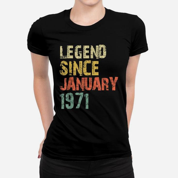 Legend Since January 1971 50Th Birthday Gift 50 Years Old Women T-shirt