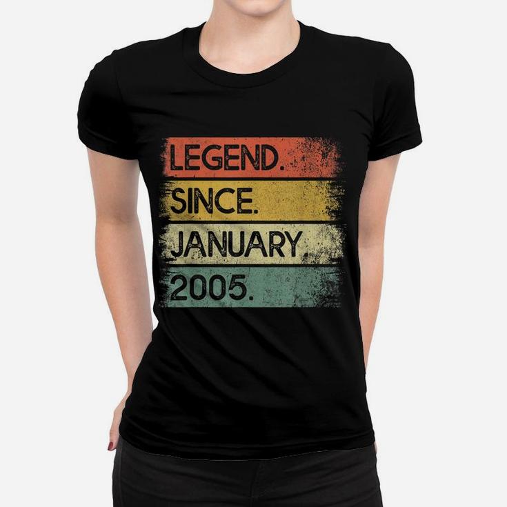 Legend Since January 2005 16Th Birthday Gifts 16 Years Old Women T-shirt