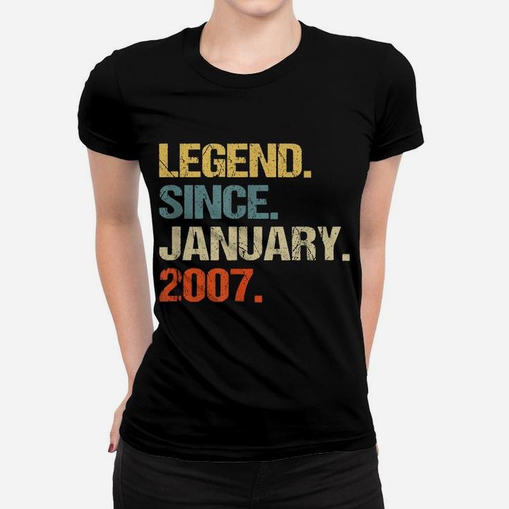 Legend Since January 2007 13 Years Old Boys Gifts Women T-shirt
