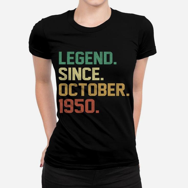 Legend Since October 1950 71 Year Old 71St Birthday Gifts Sweatshirt Women T-shirt