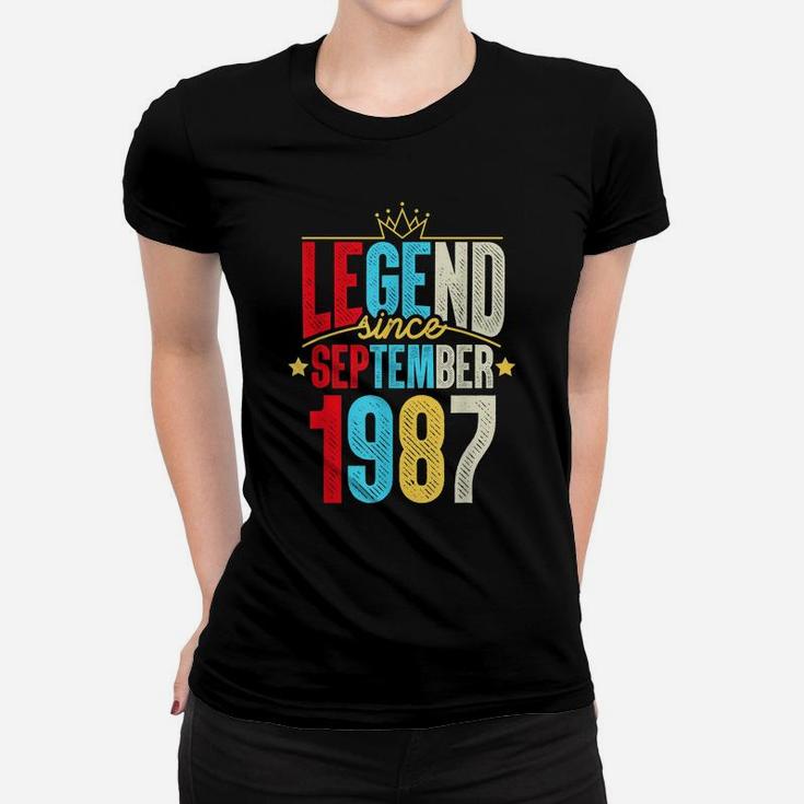 Legend Since September 1987 Bday Gifts 32Nd Birthday Women T-shirt