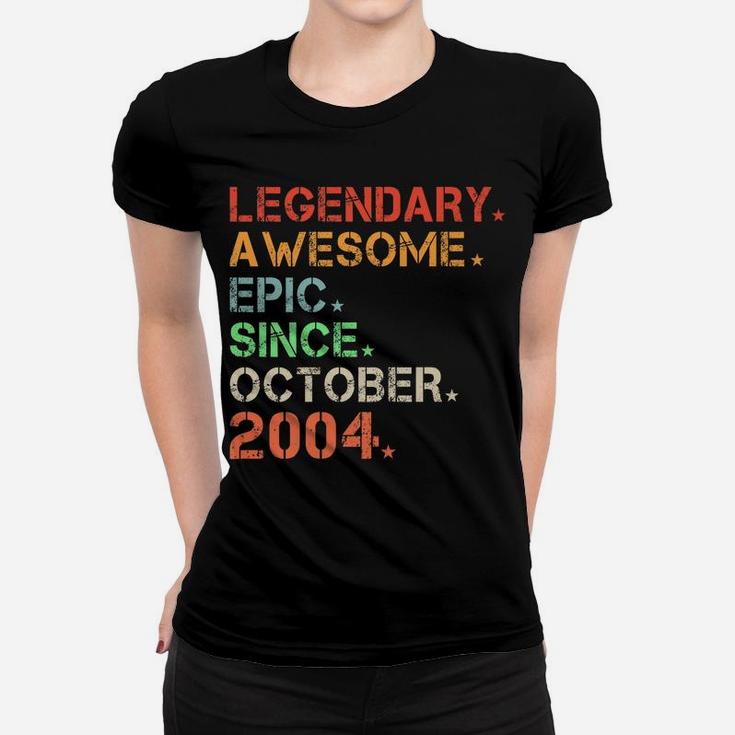 Legendary Awesome Epic Since October 2004 Retro Birthday Women T-shirt