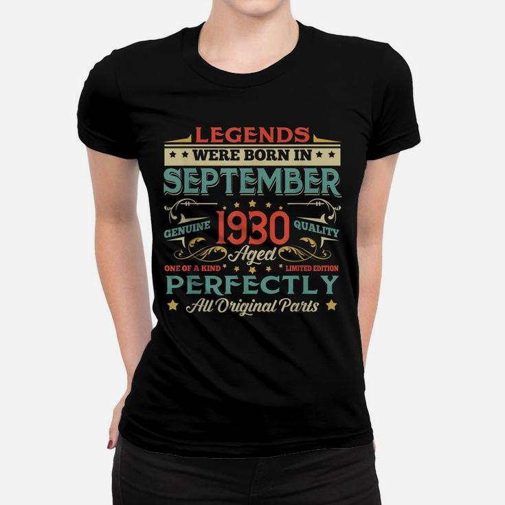 Legends Born In September 1930 Aged 89 Years Old  Gif Women T-shirt