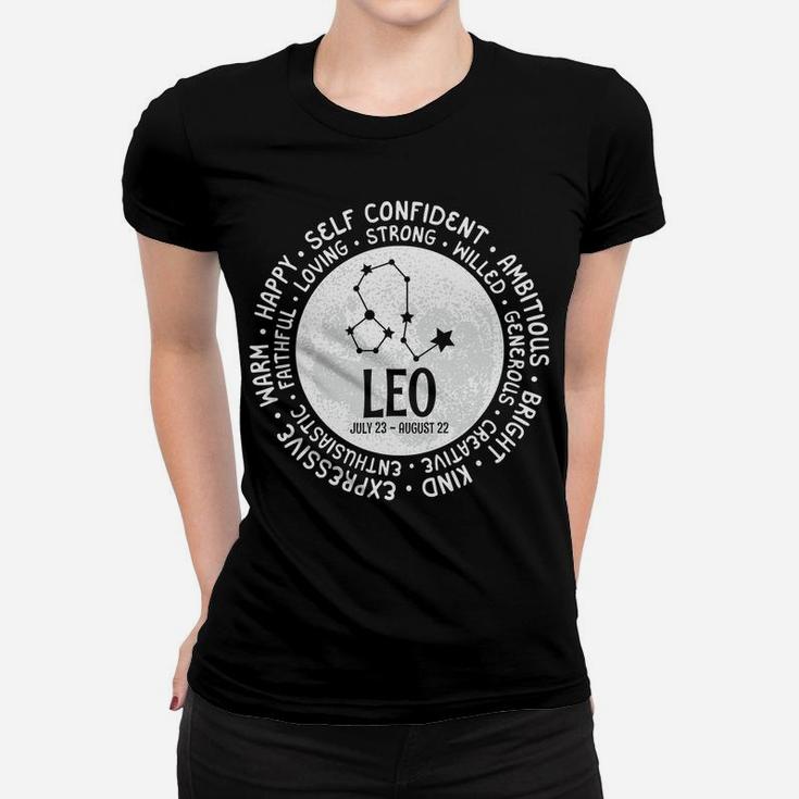Leo Zodiac Facts Traits Horoscope Sign Astrology Sweatshirt Women T-shirt