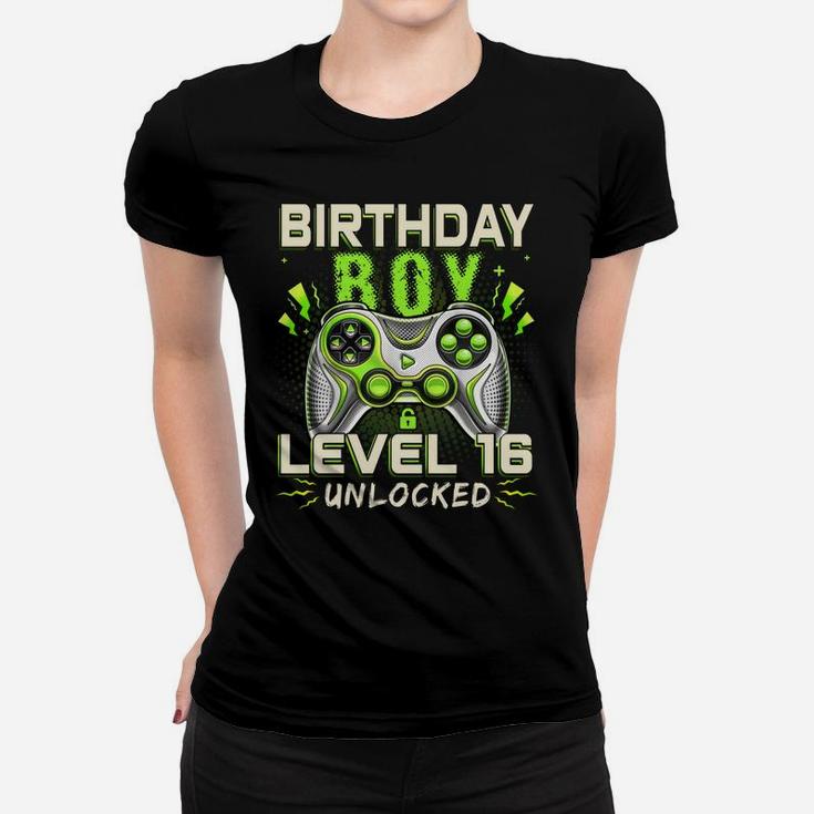 Level 16 Unlocked Video Game 16Th Birthday Gamer Boys Kids Women T-shirt
