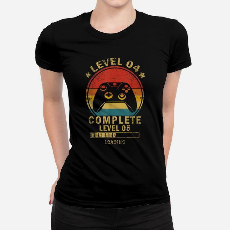 Level 4 Complete Level 5 Loading Gamers 4Th Birthday Gift Women T-shirt