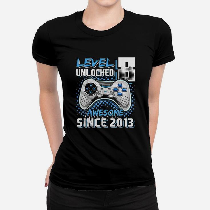 Level 8 Unlocked Awesome 2013 Video Game Women T-shirt