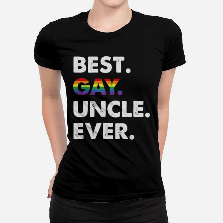 Lgbt Best Gay Uncle Ever Canvas Women T-shirt