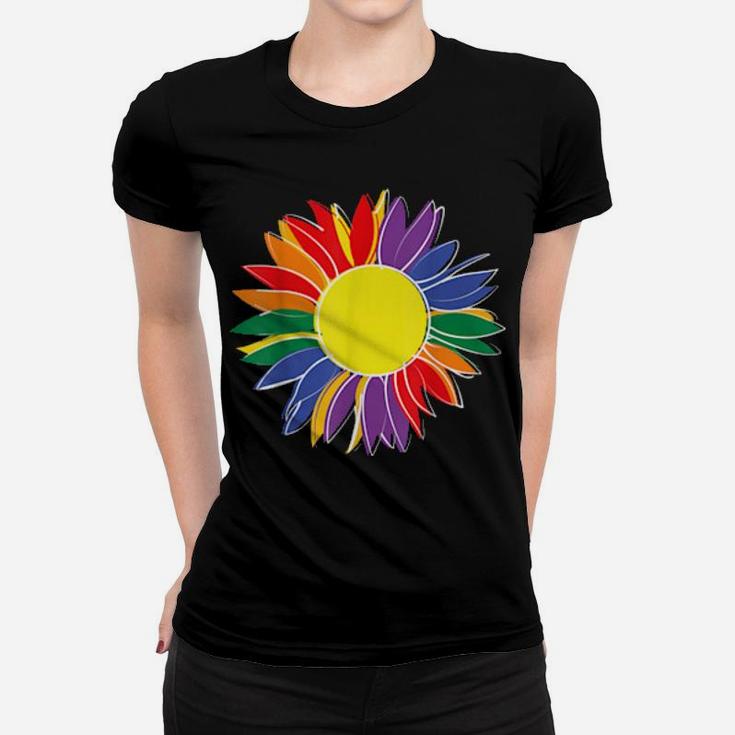 Lgbt Pride Sunflower Gay Love Women T-shirt