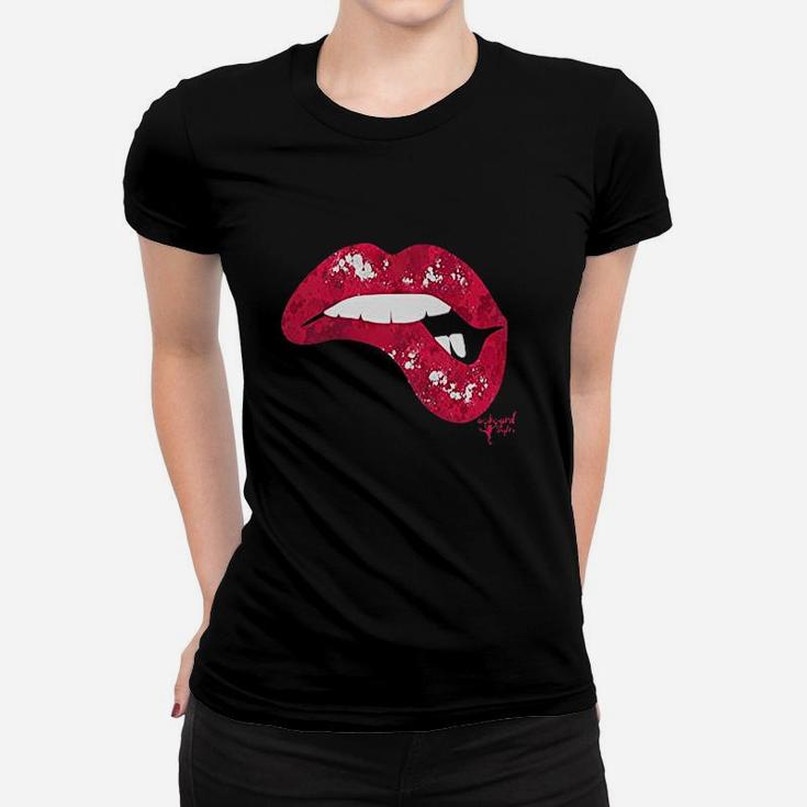 Lips Off  Biting Lip Women T-shirt