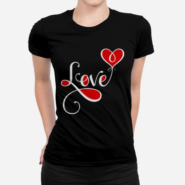 Love Heart's Cute Valentine Girlfriend Ladies Fun Women T-shirt