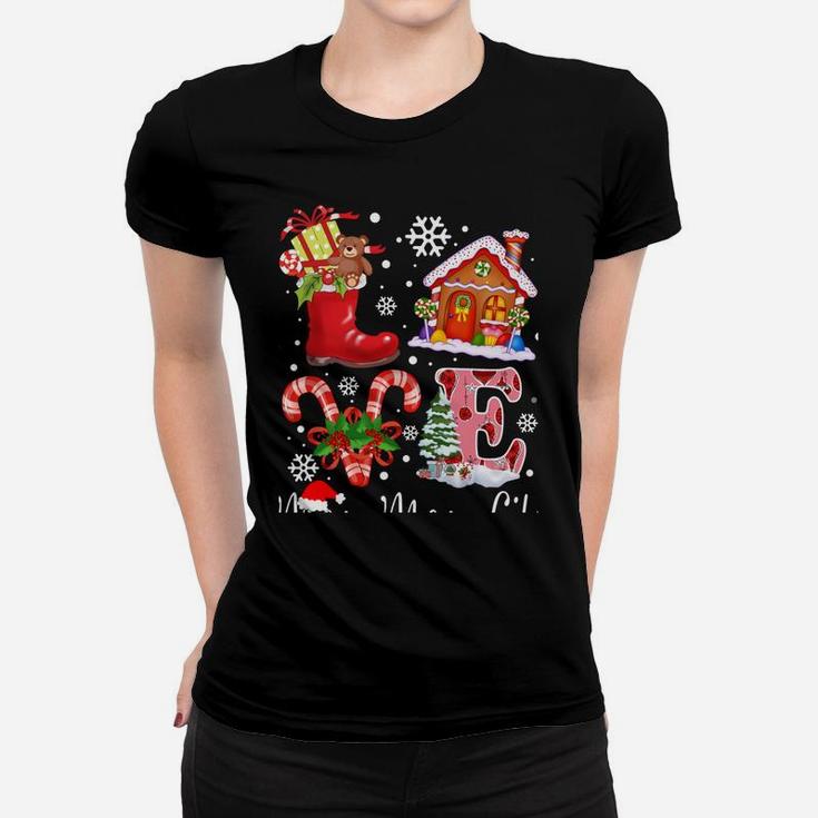 Love Mom-Mom Life Christmas - Grandma Gift Women T-shirt
