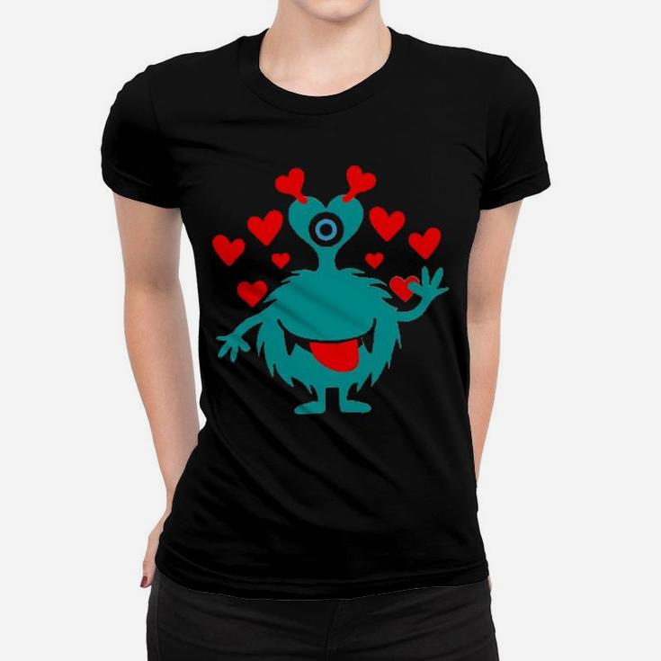 Love Monster Valentine Women T-shirt