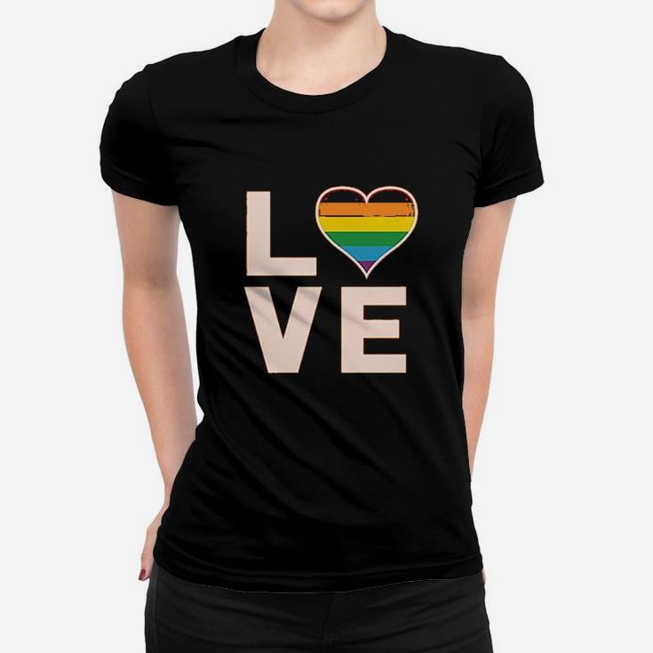 Love Rainbow Heart Women T-shirt