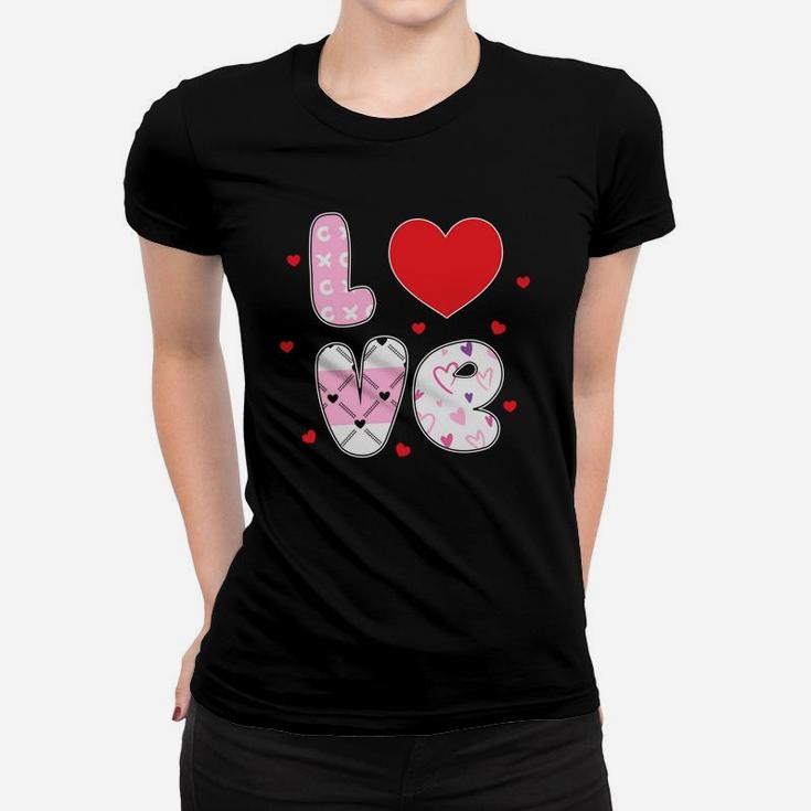 Love Valentine Gift Hearts Happy Valentines Day Women T-shirt