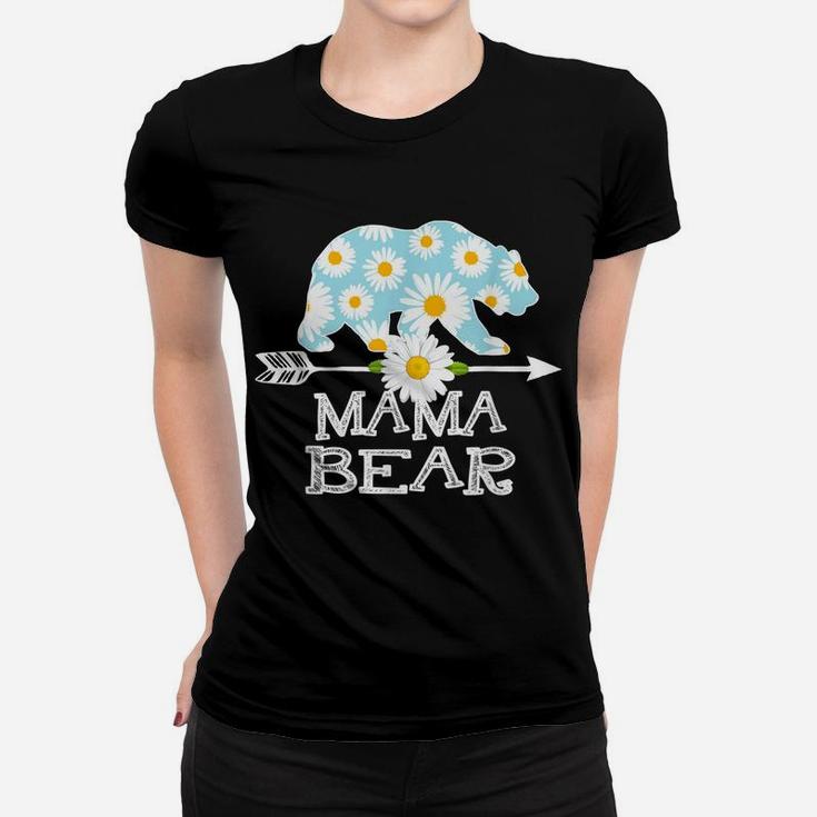 Mama Daisy Flower Bear Mothers Day Family Matching Women T-shirt
