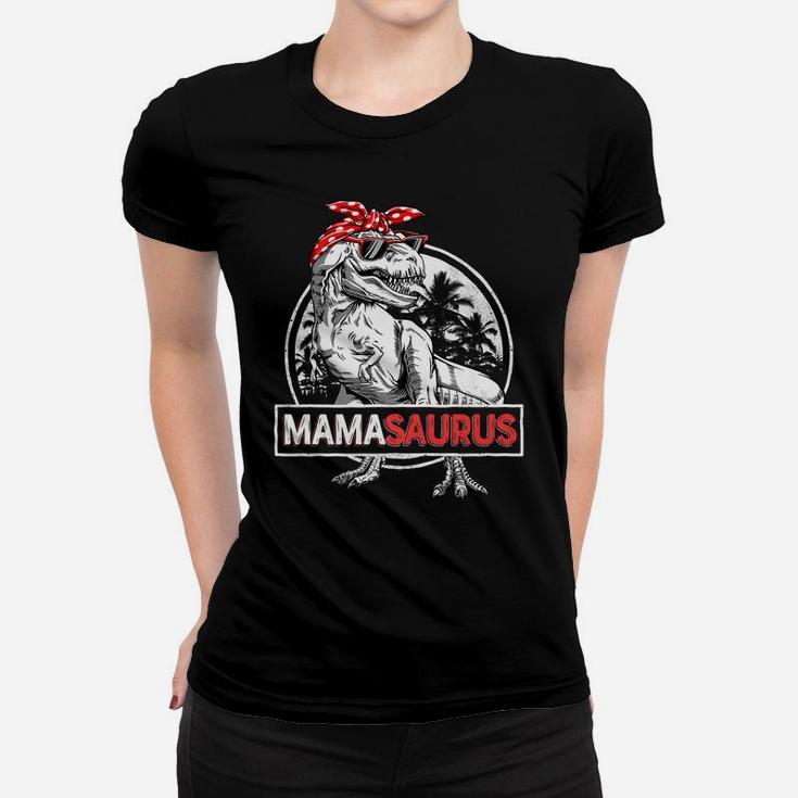 Mamasaurus T Rex Dinosaur Funny Mama Saurus Family Matching Women T-shirt