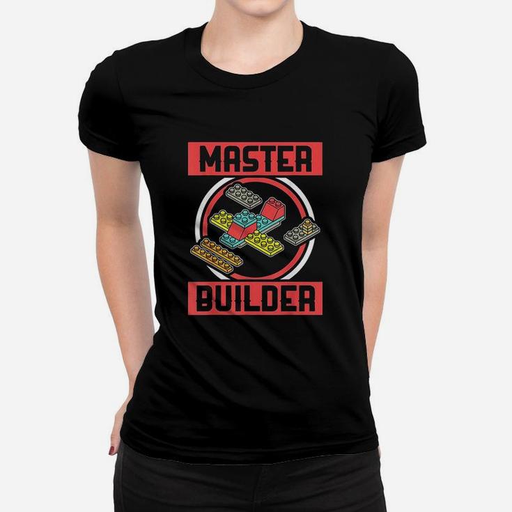 Master Builder Kids Building Blocks Birthday Bricks Boy Gift Women T-shirt