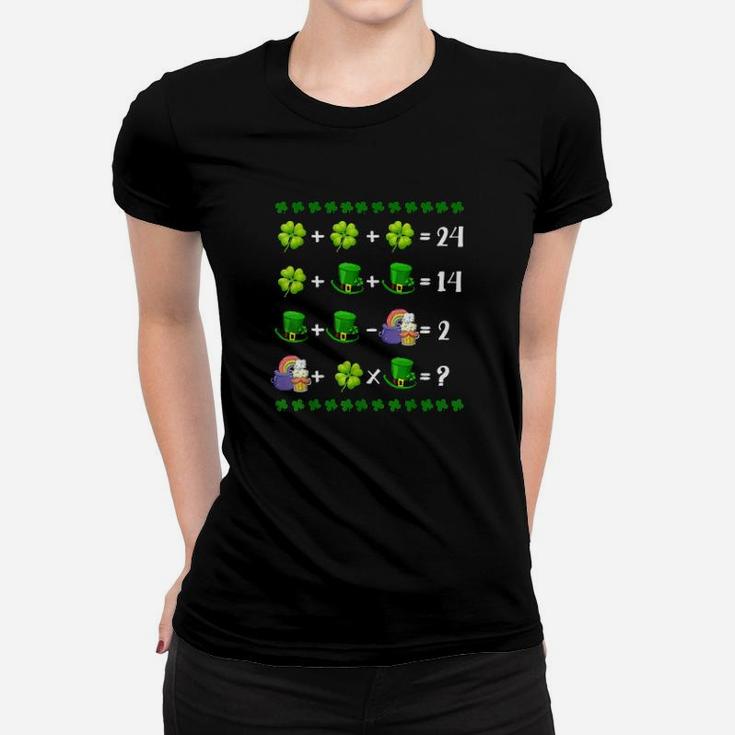 Math Teacher St Patrick Day Teacher Women T-shirt
