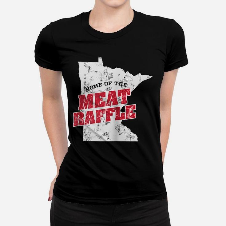 Meat Raffle Shirt Where Dreams Come Vintage Minnesota Raglan Baseball Tee Women T-shirt