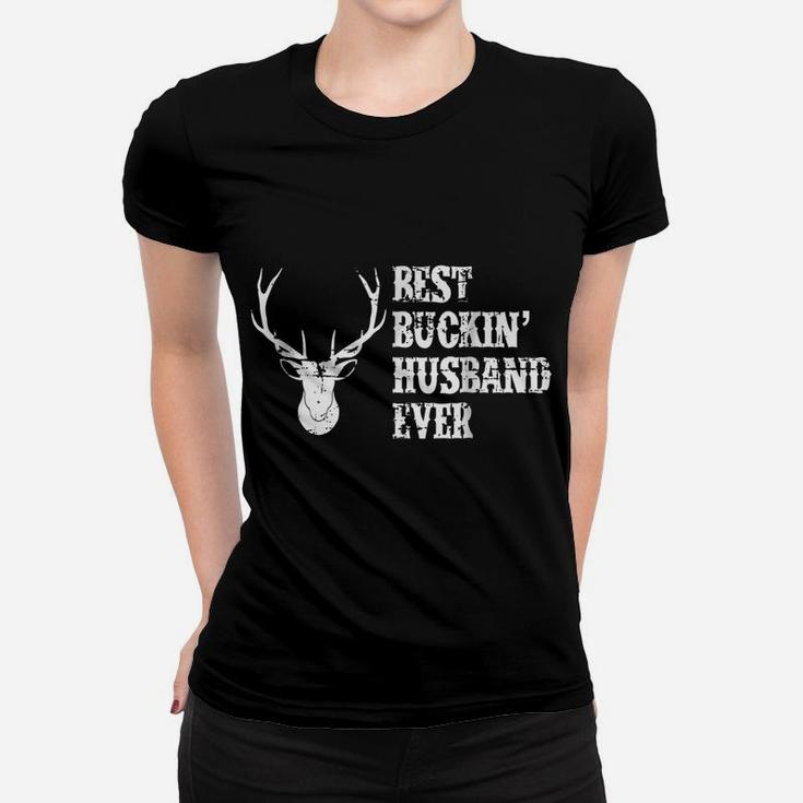 Mens Best Buckin' Husband Ever Deer Hunter Women T-shirt